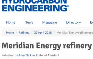 Meridian Energy refinery HYDROCARBON ENGINEERING